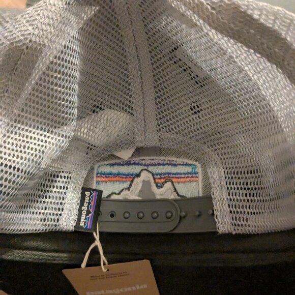 Patagonia Trucker Hat Grey Mesh Back Baseball Snapback Cap One Size Fits All NWT - Picture 3 of 4